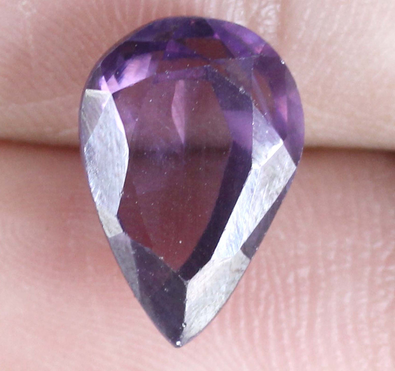 10.95 Carat Natural Purple Zircon 13 x 9 mm Pear Cut Gemstone Certified T11608