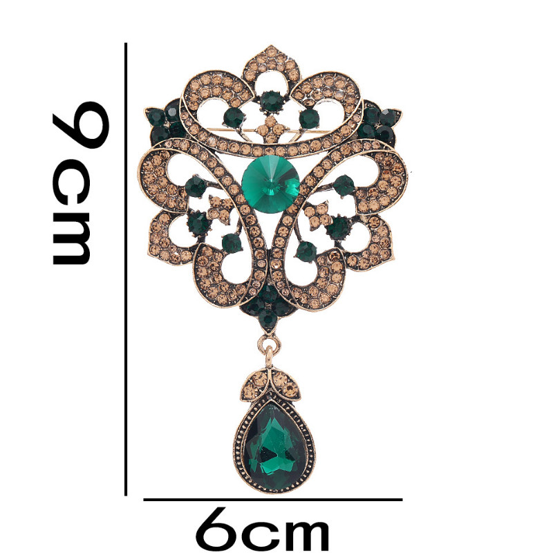 Women Men Vintage Brooch Pin Elegant Enamel Pin Antique Jewelry Noble Gift