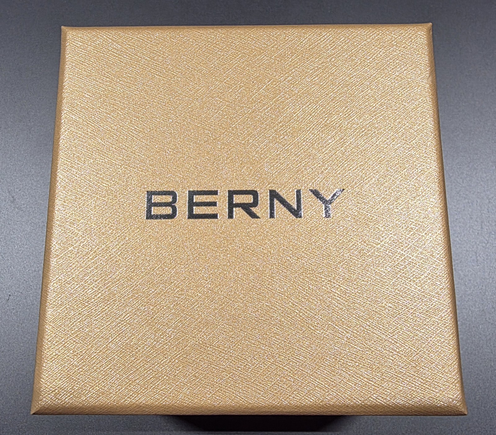 BERNY Titanium Seiko VJ53 Quartz Movement Blue Sunburst Dial Day Date Sapphire