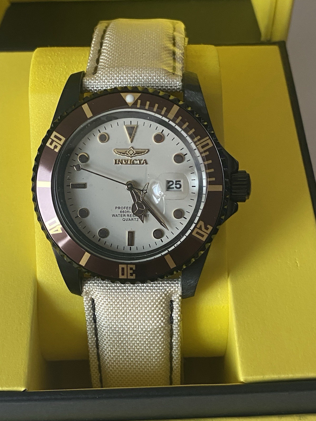 Brand New Invicta Pro Diver Exovian Men’s Watch 42mm Beige (50536)