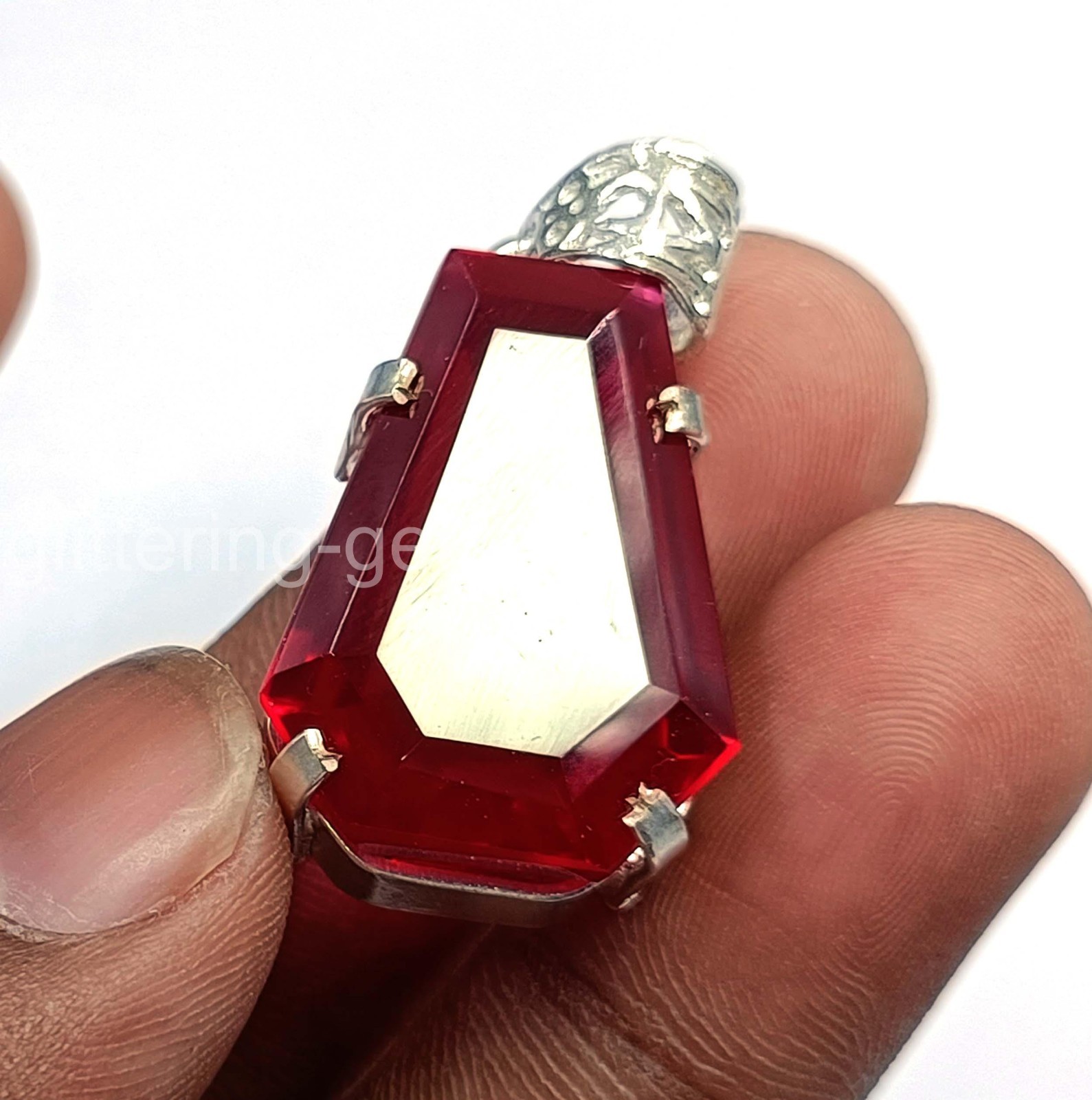 IGL Certified 45.00 Ct Natural Ruby 925 Silver Pendant Loose Gemstone 5JOU