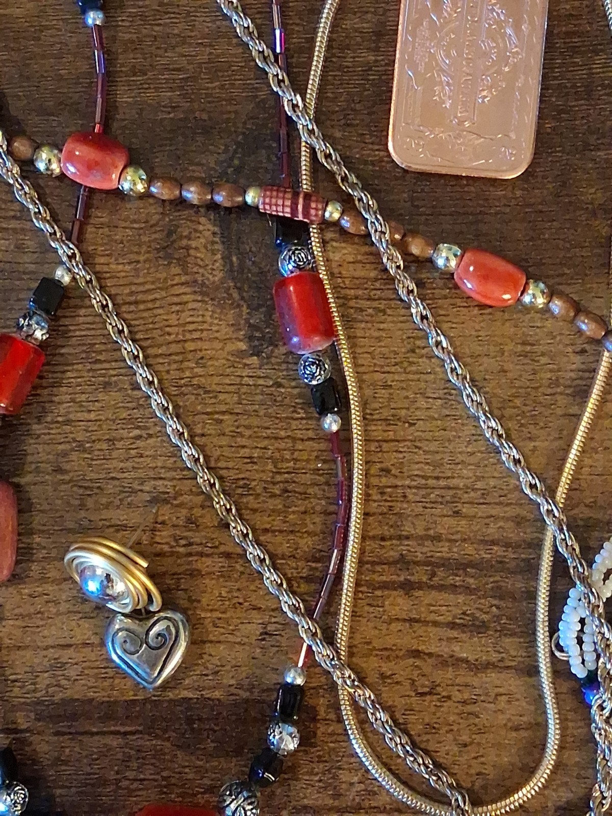 Assortment Costume Jewelry & Other Vintage Items Including 2 Ounces 999 Copper