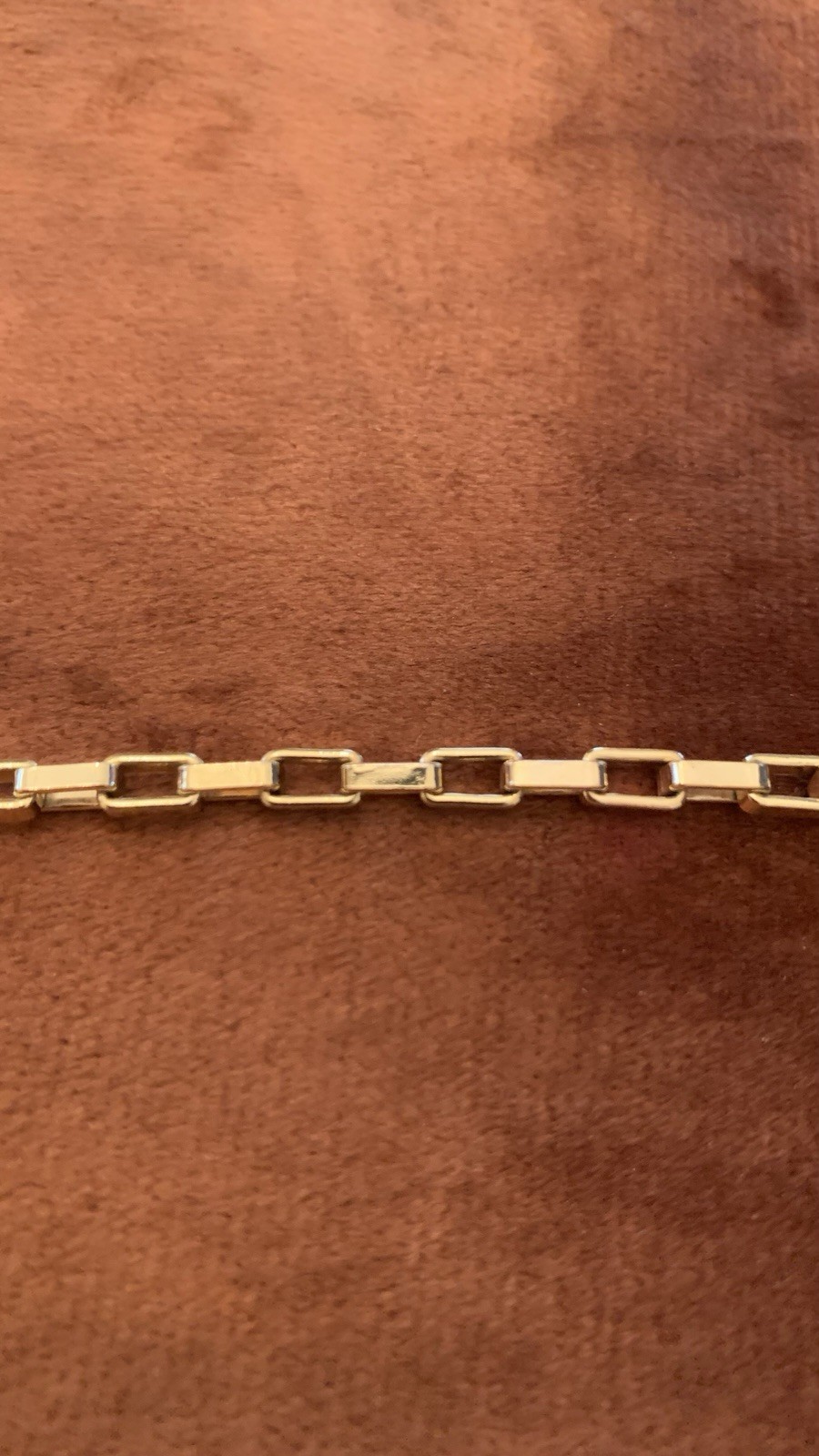 Paper Clip Bracelet Made In Italy 925 Gold Tone Excellent Condition