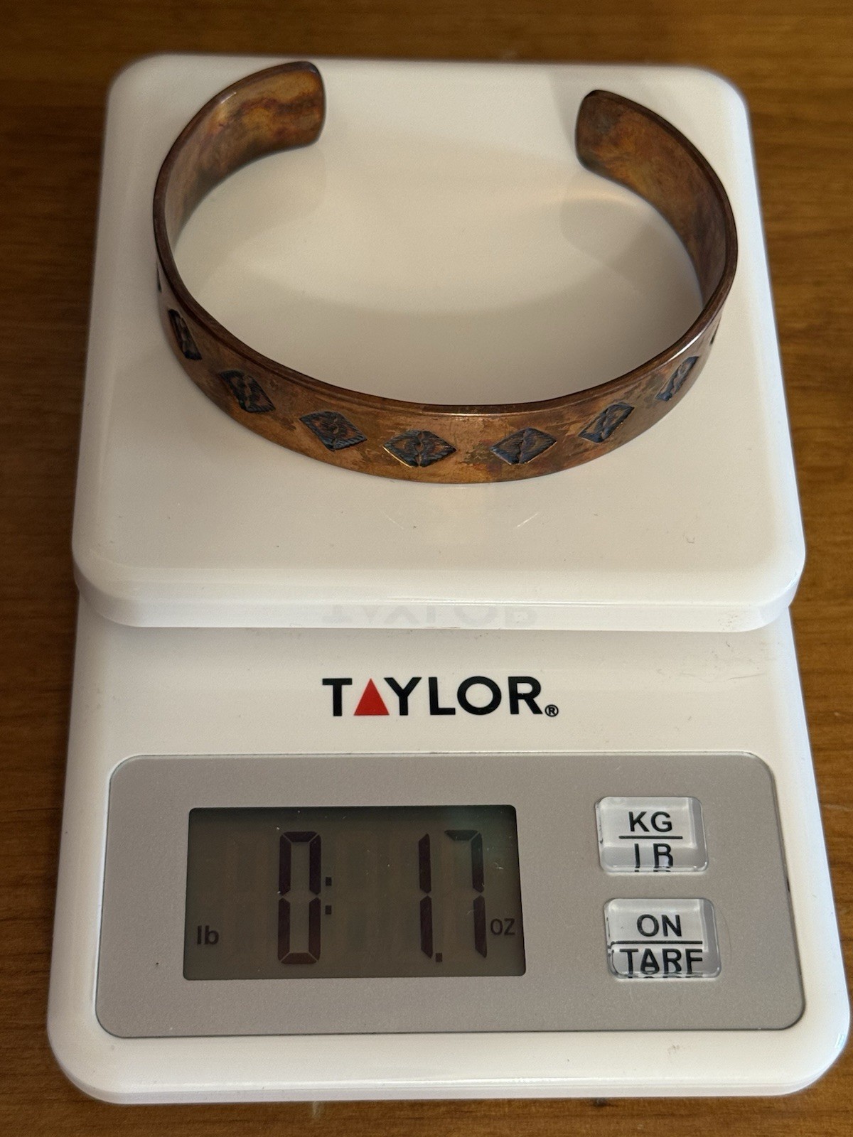 Handmade Copper Bracelet XL 7.2in Cuff + 1.5in Gap Native American Indian (EP)