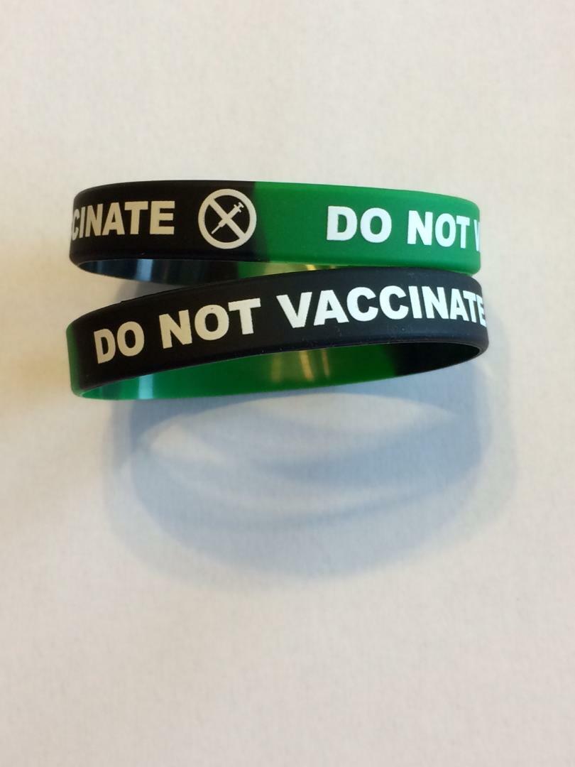 10 Adult Do Not Vaccinate bracelets Lrg XLrg antivax camo green pink blue