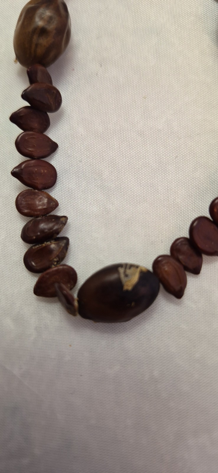 Coffee Bean Necklace. Brown.