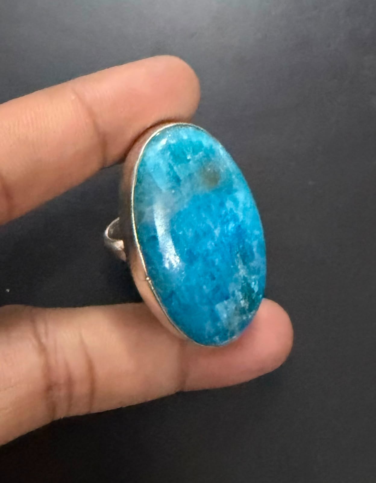 Apatite Gemstone 925 Sterling Silver Handmade Ring Jewelry Gift For Love