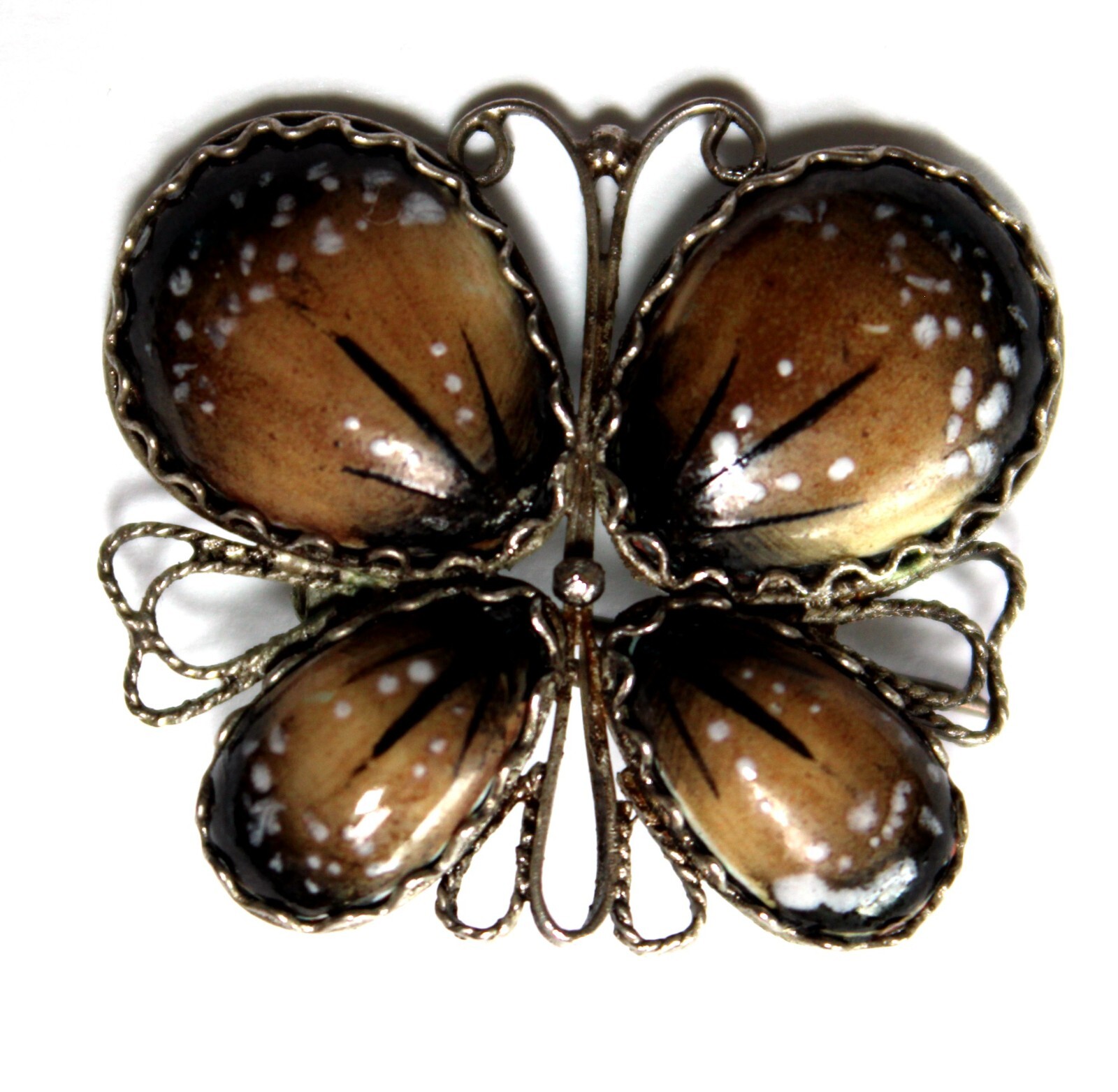 Vintage Russian Painted Enamel Finift Jewelry Butterfly Brooches 3 Variation #56