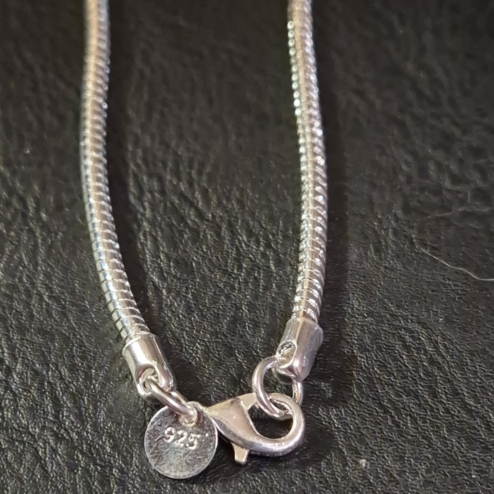 925 Sterling Silver Snake Chain Necklace, Lobster Clasp, Silver