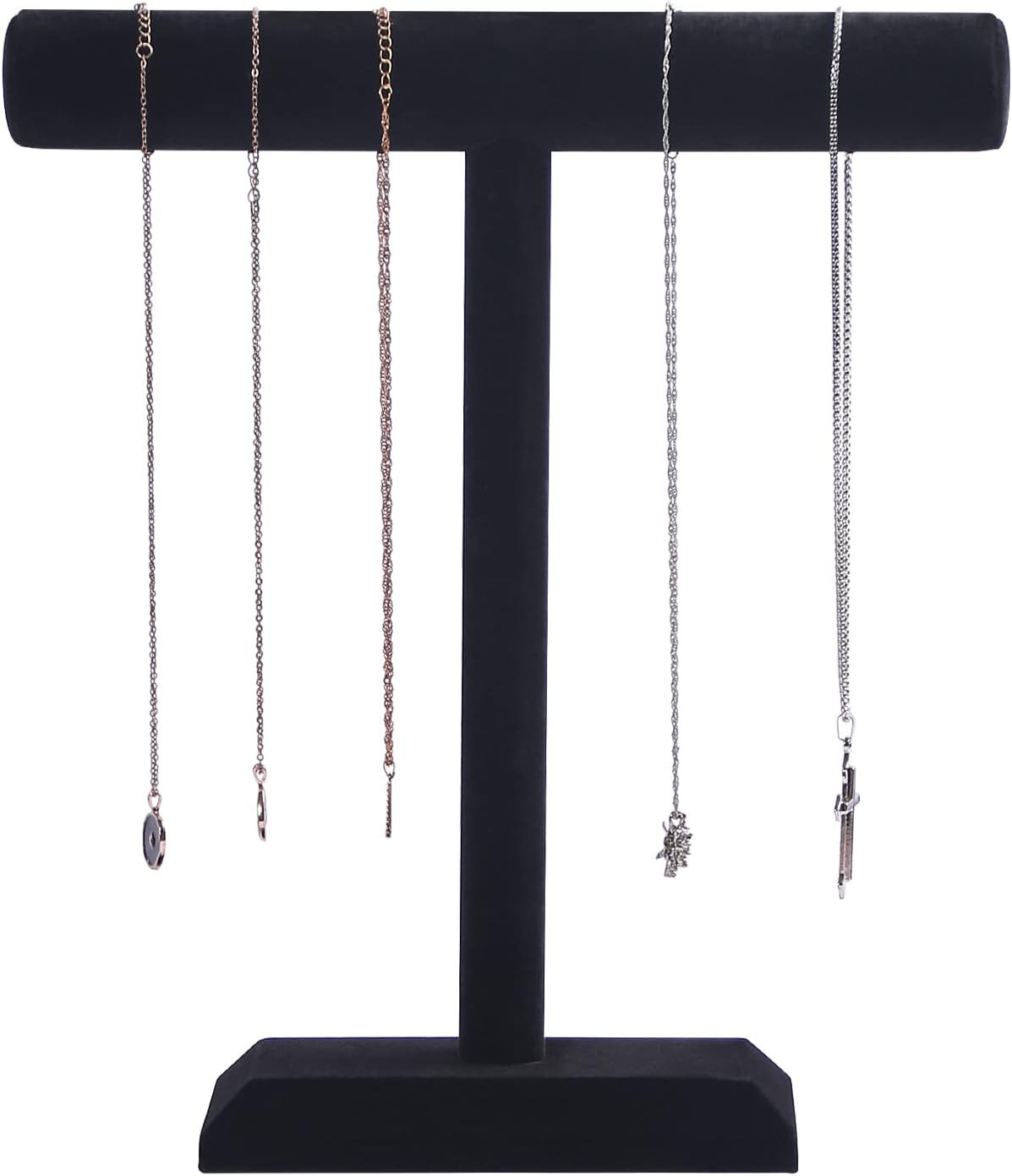 Pangkeep Necklace Holder,Black Velvet Jewelry Display Stand for Selling,13.8 Inc