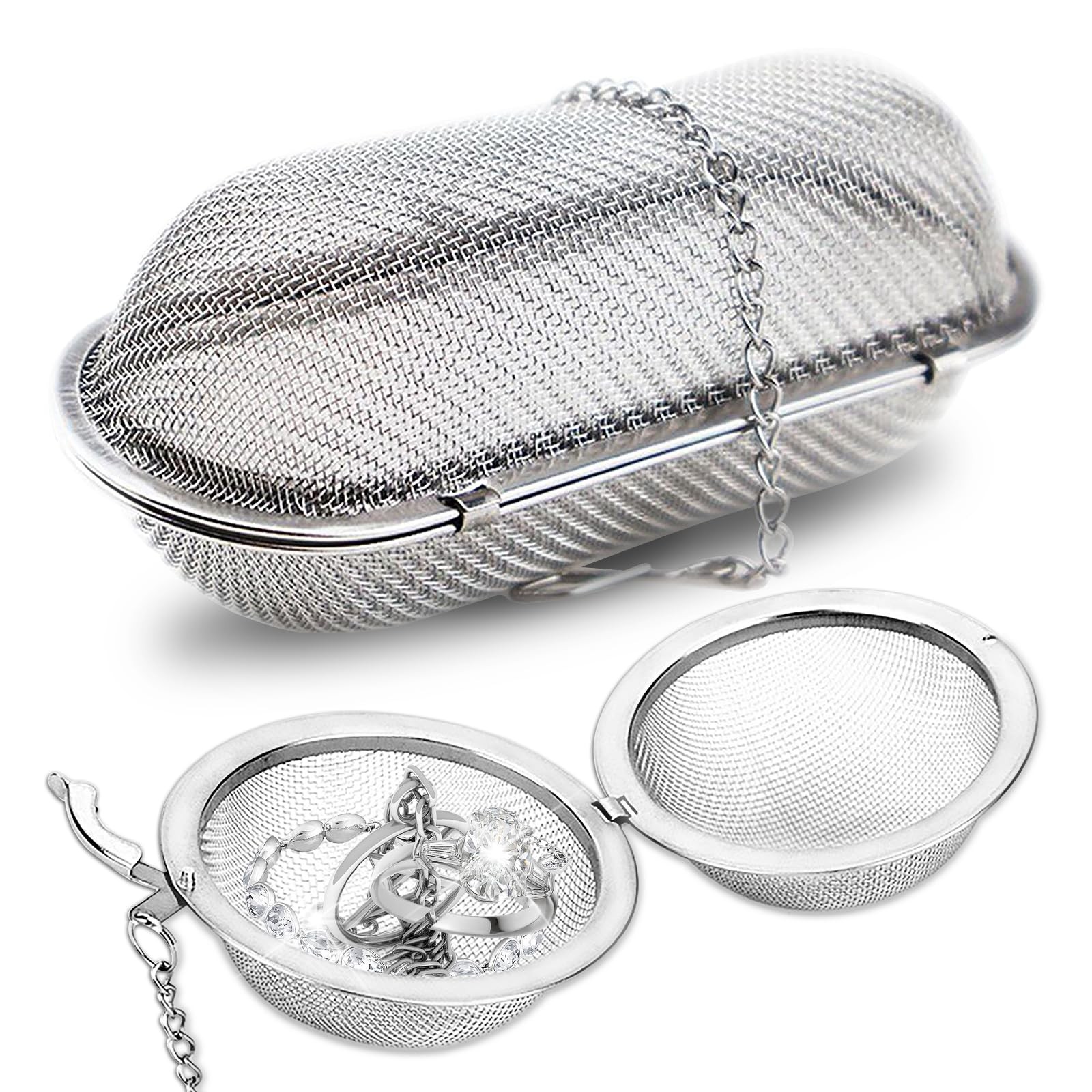 Small Parts Jewelry Cleaning Basket – 2Pcs Stainless Steel Basket, Ideal for …