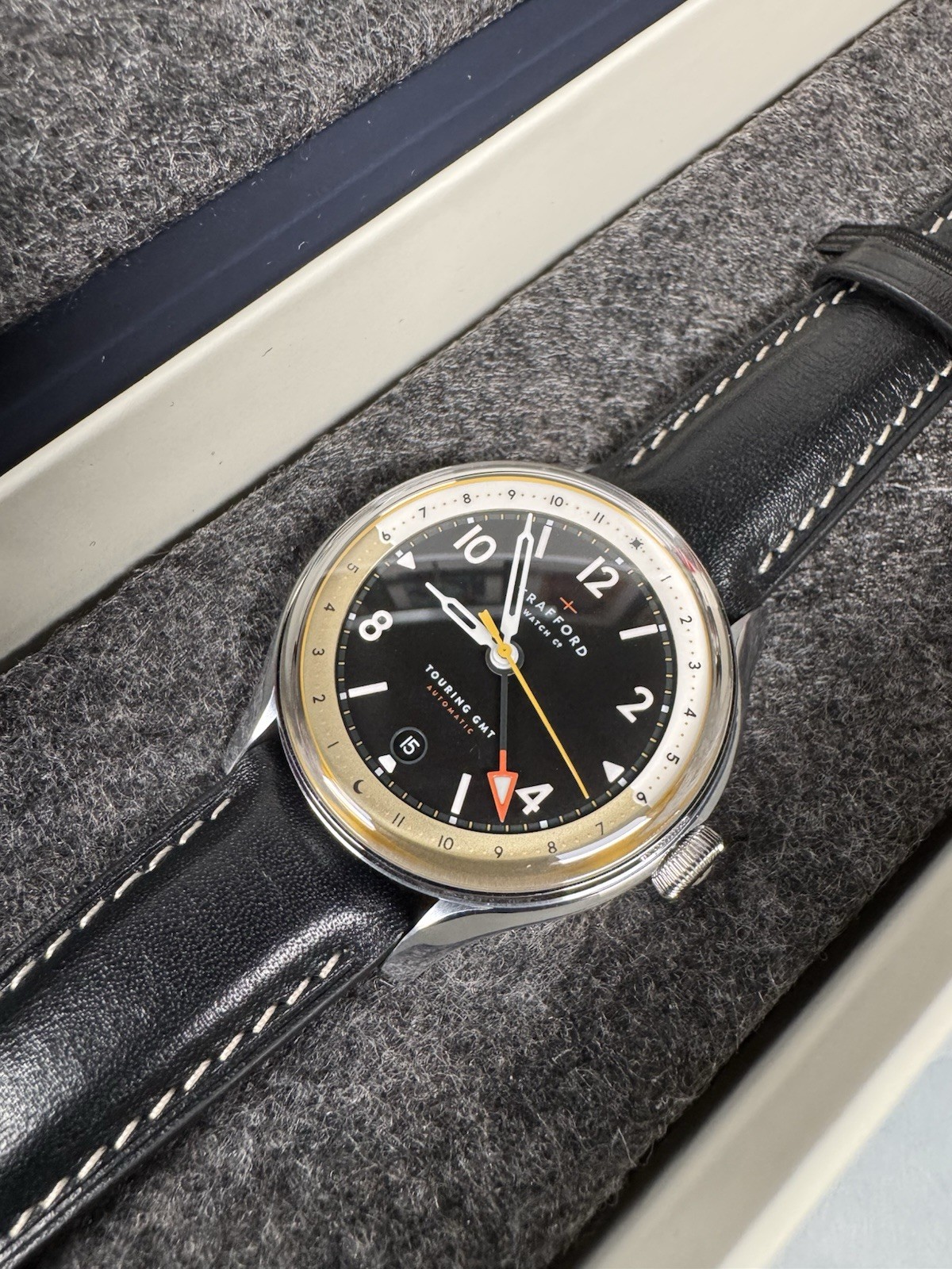 Trafford watch Co Touring GMT Slow Hand Automatic Watch