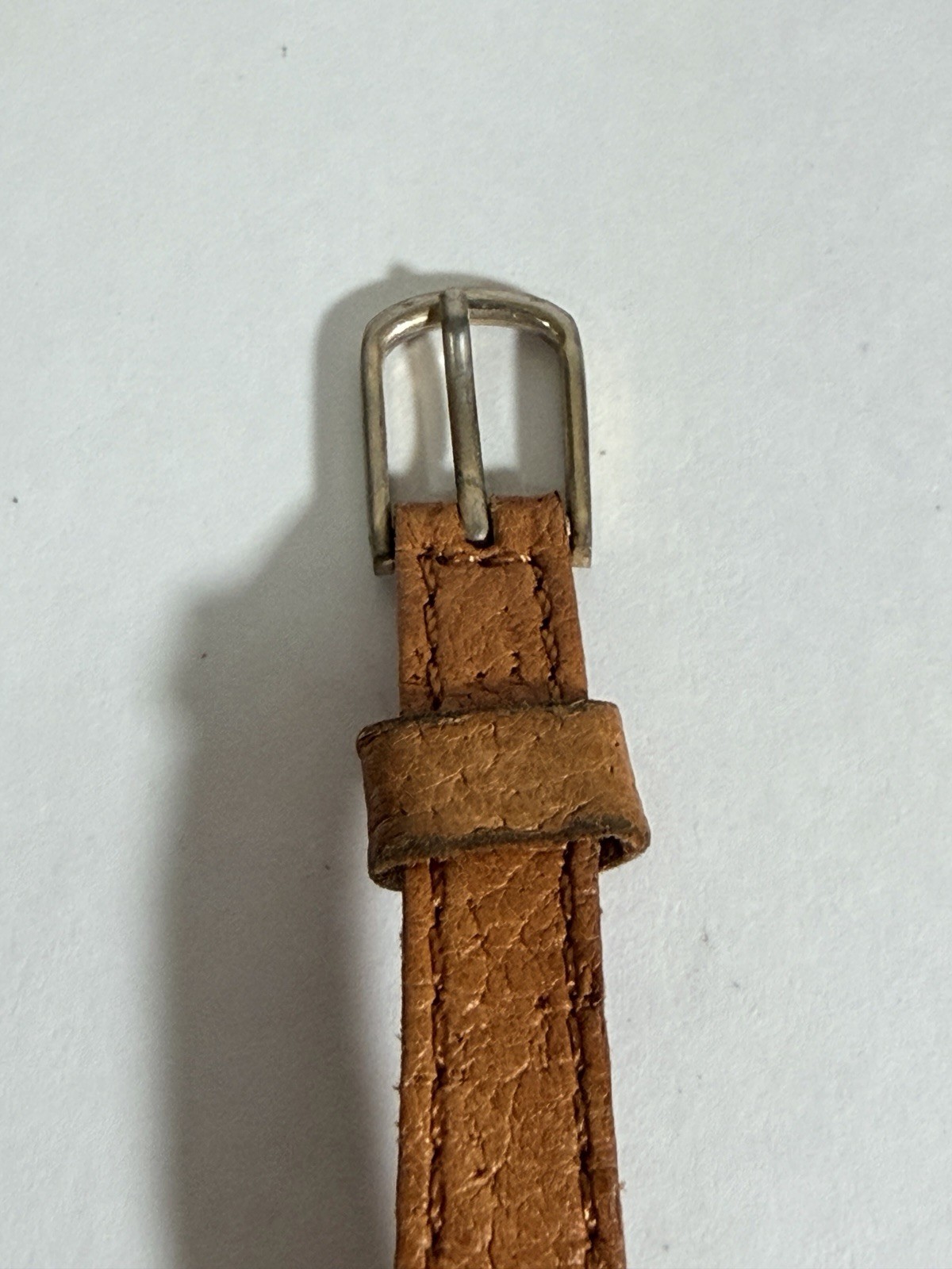 VTG Armitron Quartz Watch Women Moon Phase Gold Tone Leather Analog