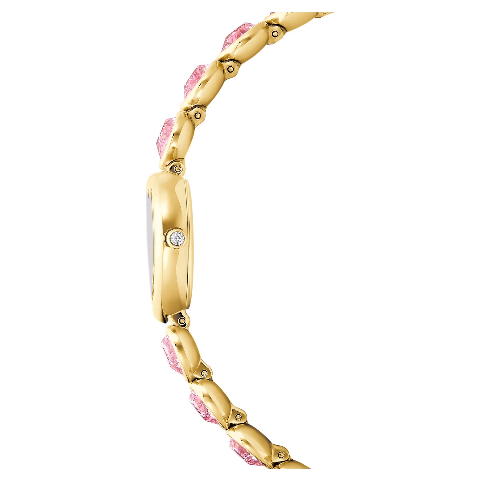 Swarovski Idyllia Heart Watch, Crystal Bracelet, Pink, Gold Tone Finish 5741519