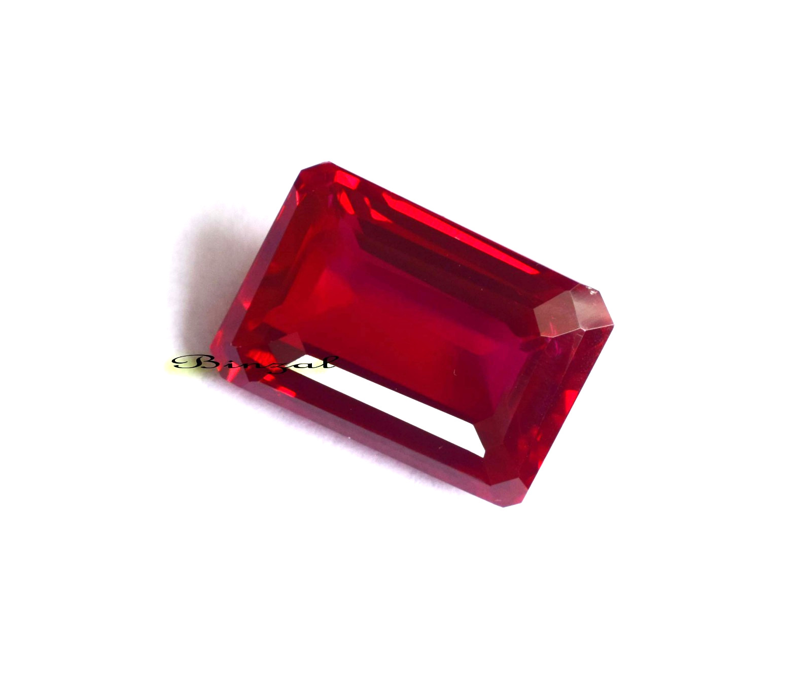 Rarely Found Ring Size 20-22 CT Myanmar’s Red Ruby Emerald Cut Loose Gemstone