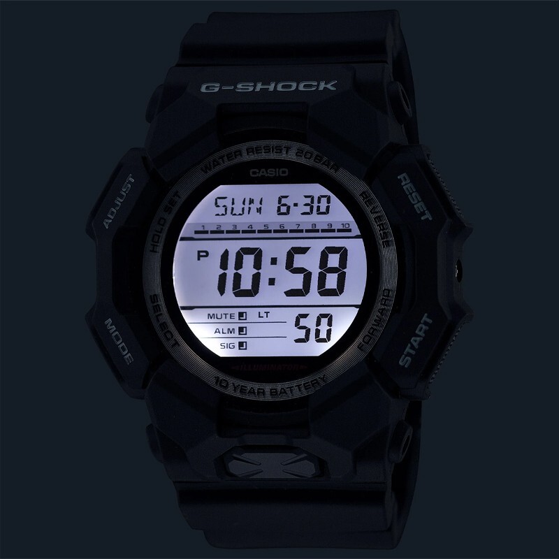 Casio G-Shock Digital 10-Year Battery Resin Black Men’s Watch GD010-1