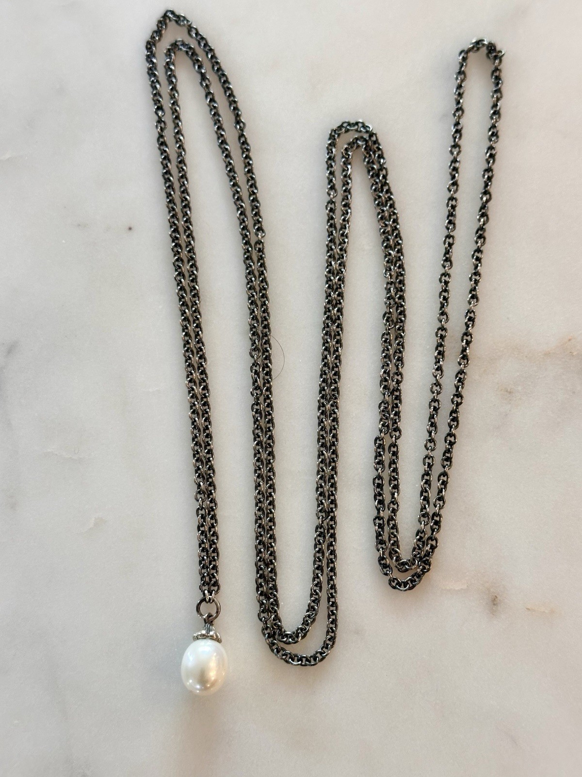New Old Stock Trollbead Sterling Silver Pearl Fantasy Necklace Choose Length