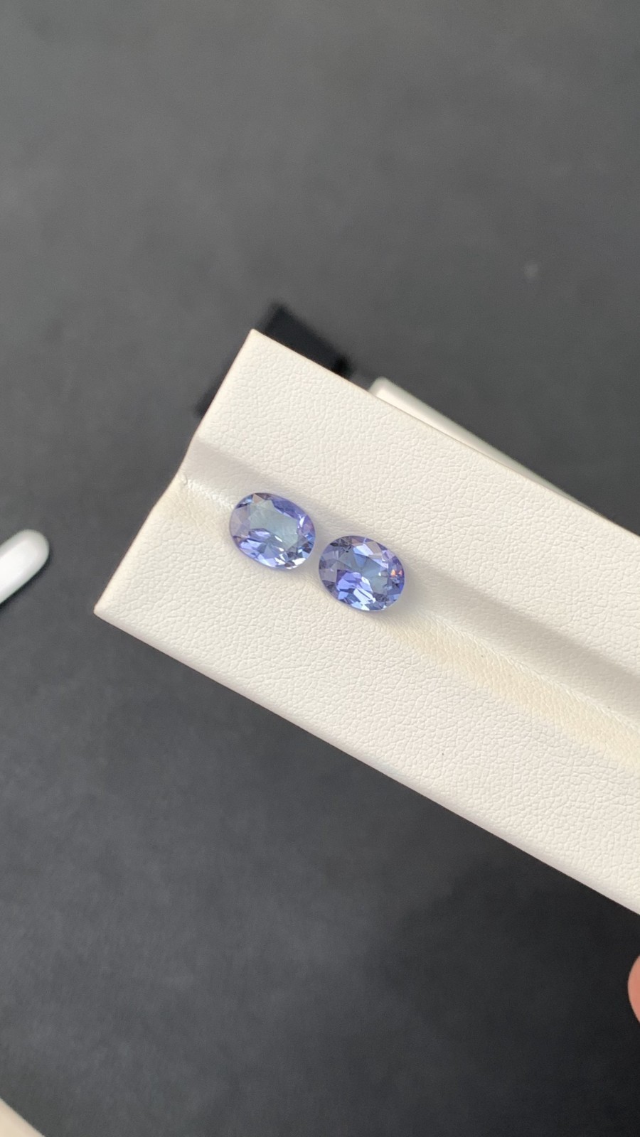 3.80 Ct Natural Tanzanite Pair Light Blue Color Oval Cut Loose Gemstone