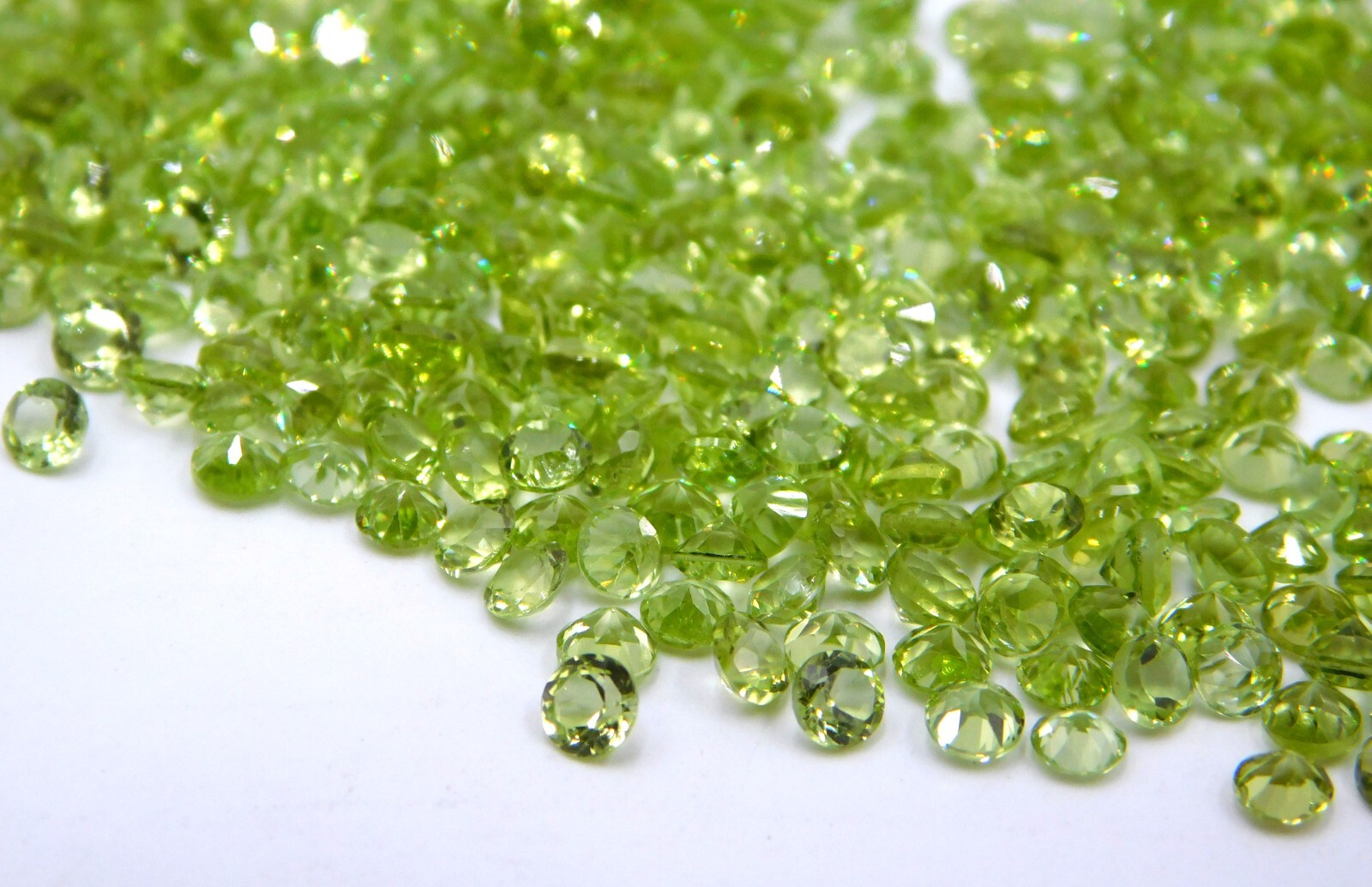 Natural Peridot Round Cut Lot Loose Gemstone 3 MM For Jewelry Making P-1267/1