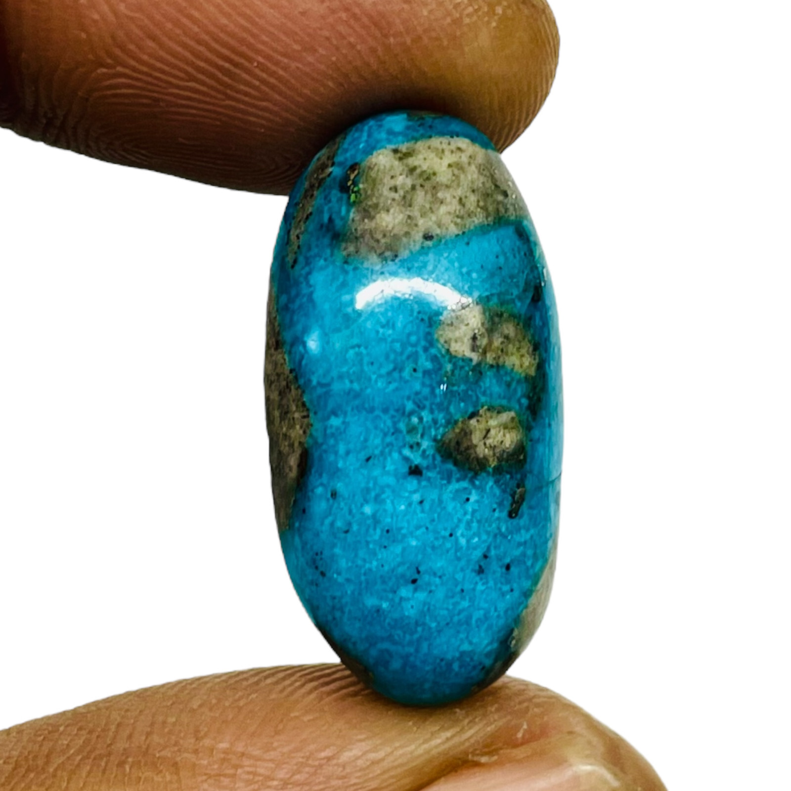 25 Cts Natural Turquoise 25×12.5mm Oval Blue Cabochon Loose Untreated Gemstone