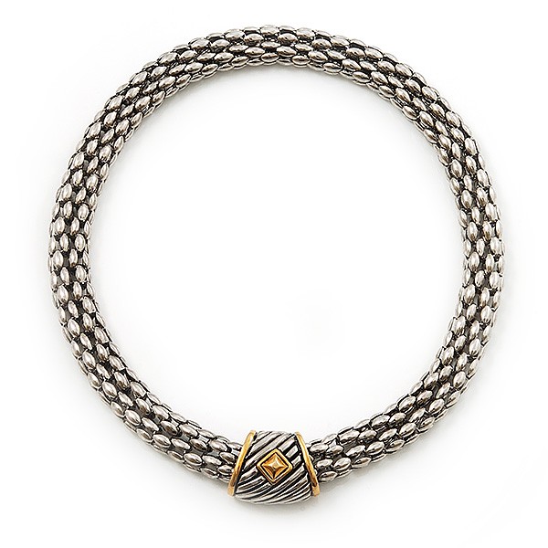 Two-Tone Mesh Magnetic Necklace – 40cm Length