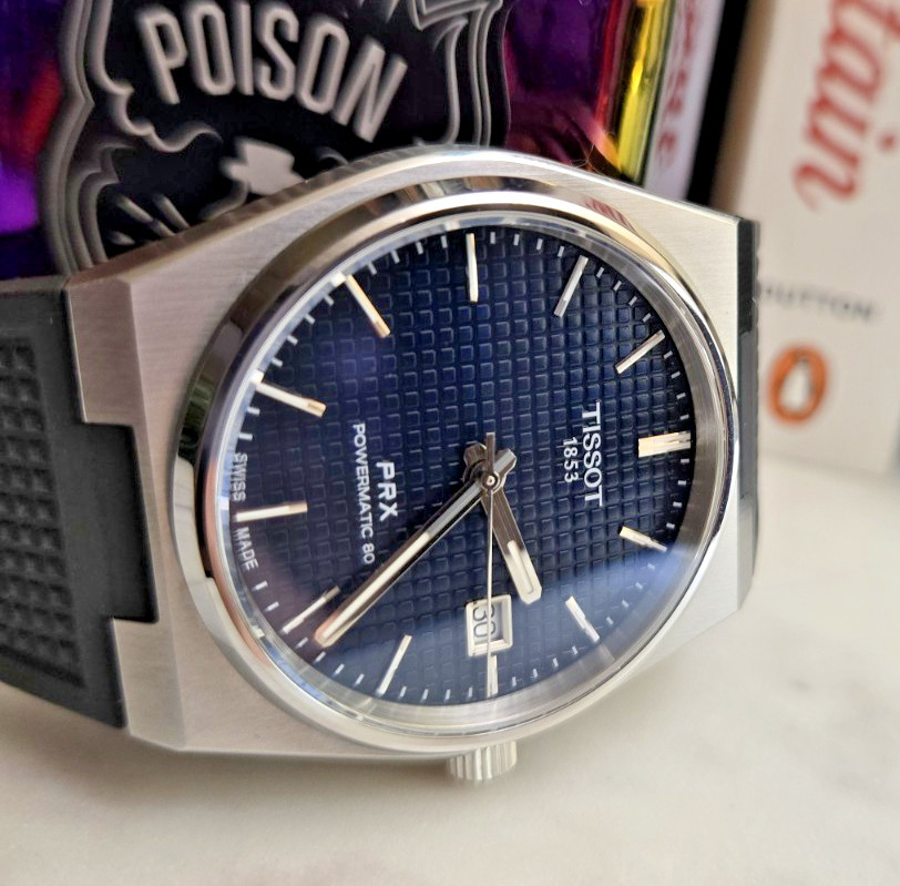 Tissot PRX Powermatic 80 Auto Blue Dial Steel Sapphire 100m Black Rubber