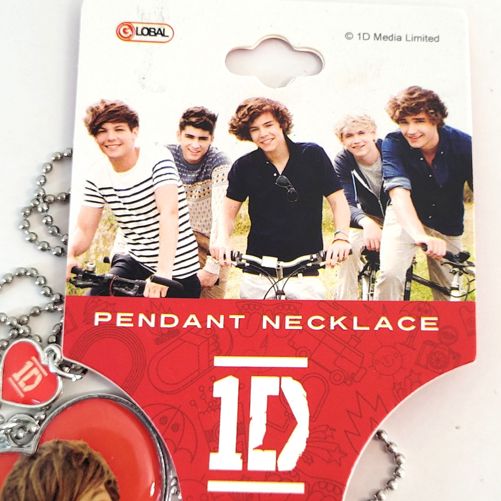 One Direction 1D LOUIS Pendant Necklace Heart Charm – NEW