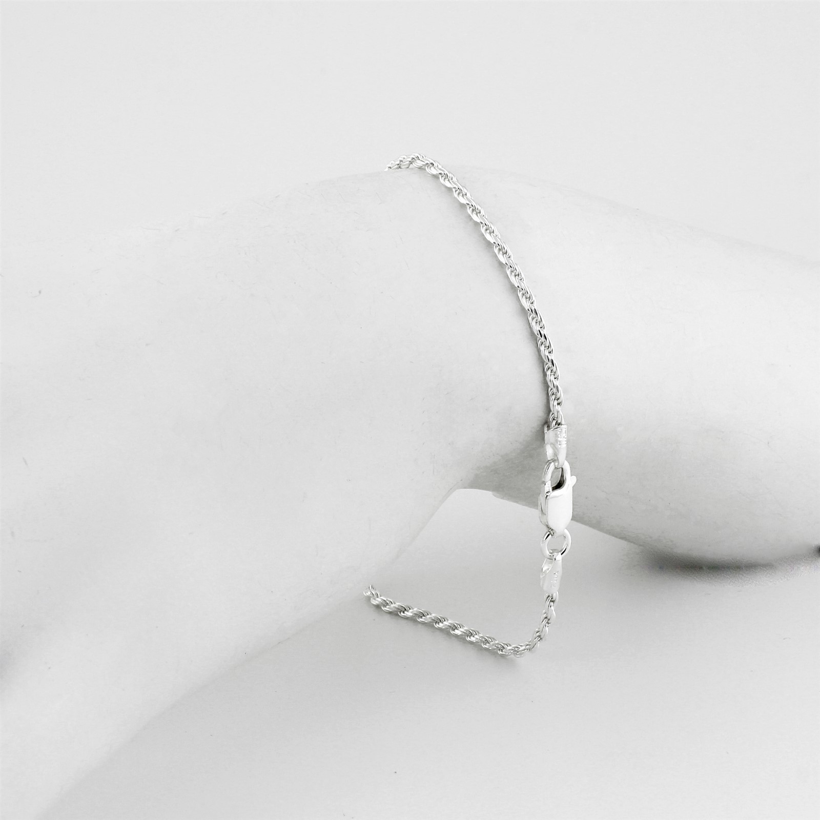 Guaranteed Real 925 Sterling Silver 7″ 8″ 9″ 10″ 11″ 12″ Rope Bracelet or Anklet