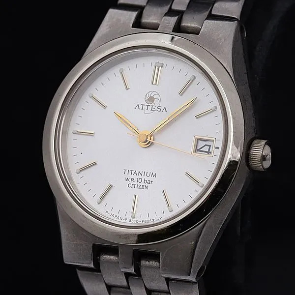 Working condition, excellent condition. Citizen Attesa 5610-F61851TA Quartz Silv
