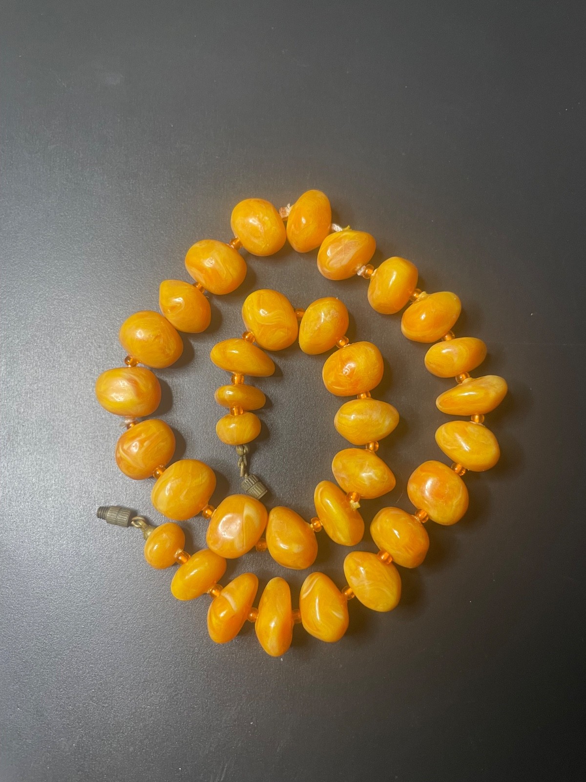 Egg Yolk Amber Necklace