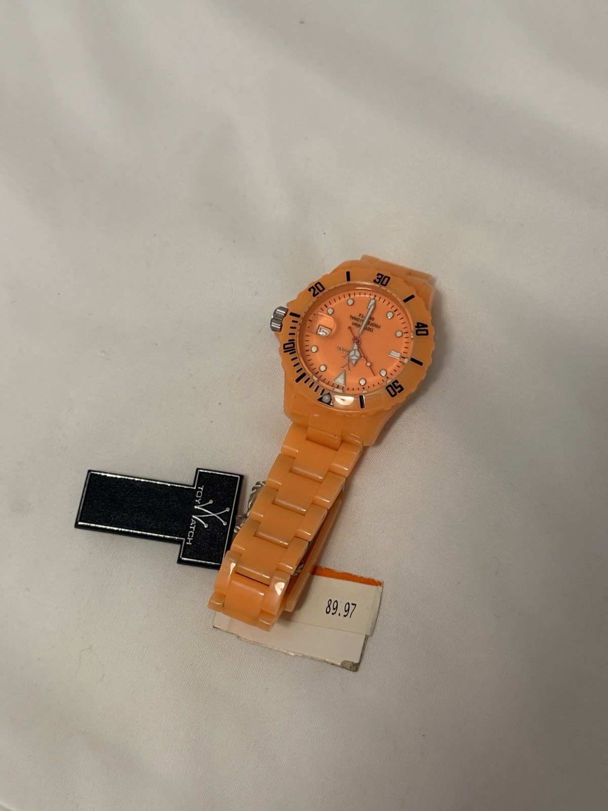 ToyWatch Plasteramic Women’s Quartz Analog Date Orange Plastic 40-43.9mm