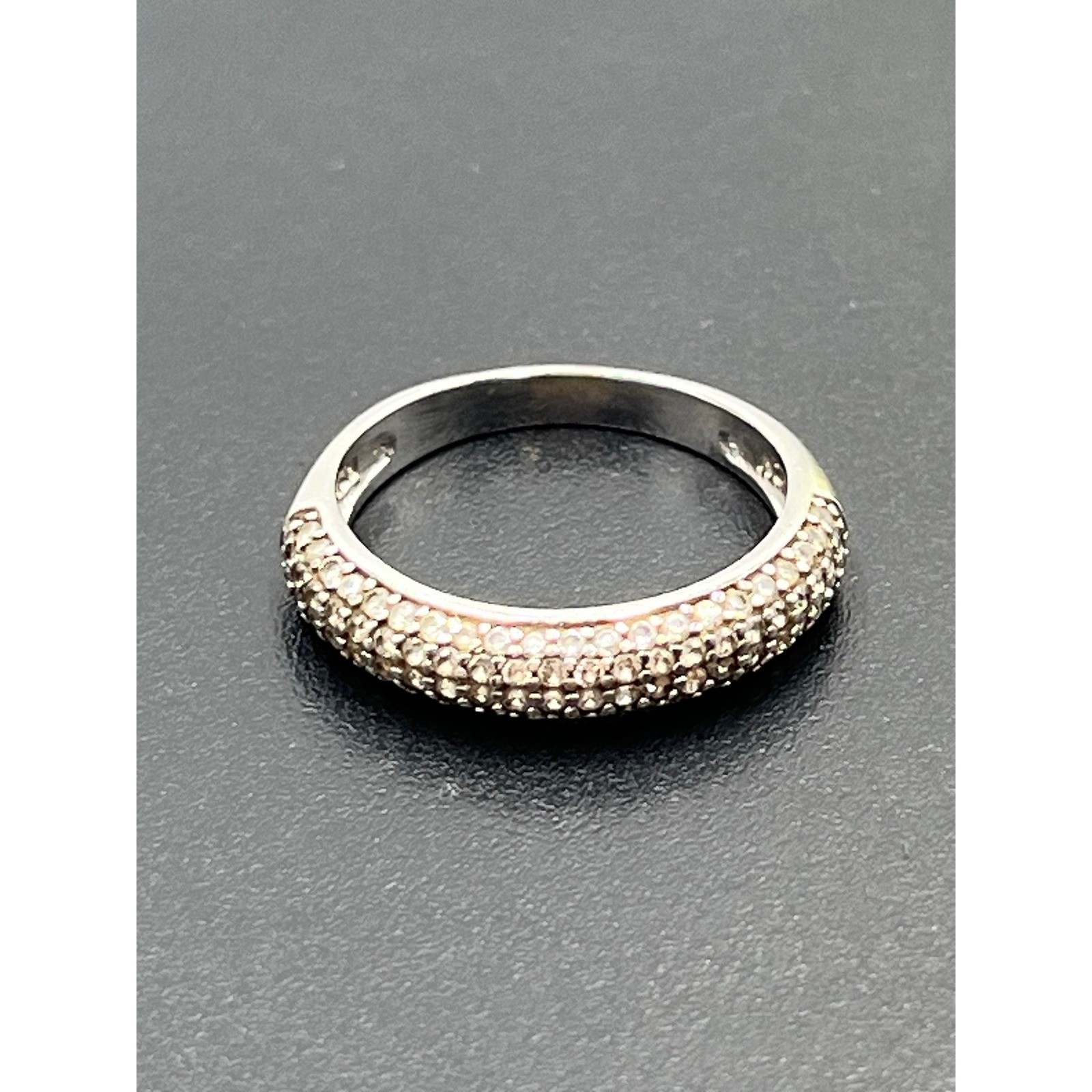 FZN Fuzion Creations Vintage Designer Cubic Zirconia Sterling Silver Ring sz 6.5
