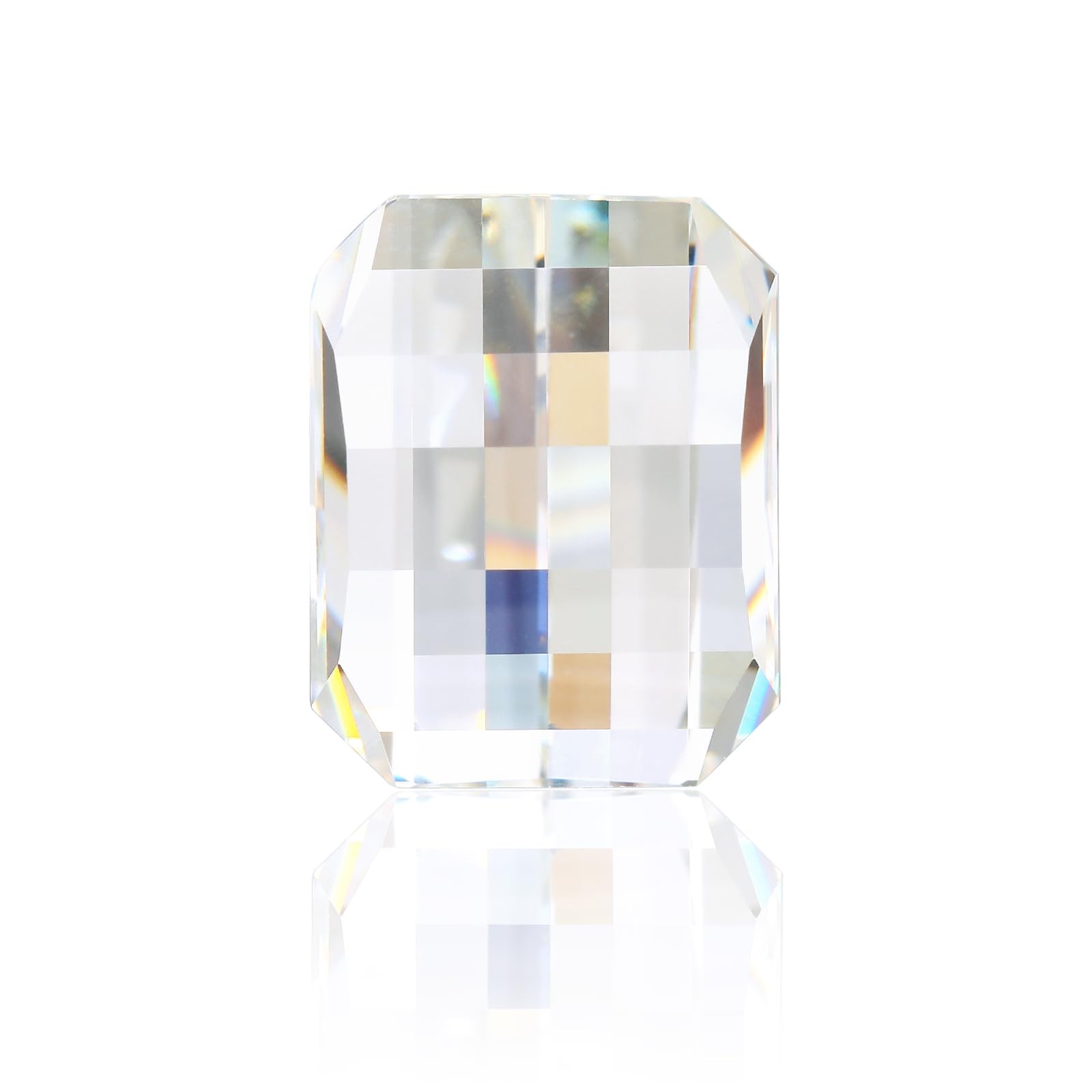 Lab-Created Colored Gemstones – 8 Colors Pixel Cut Geometric Step-Cut Loose S…