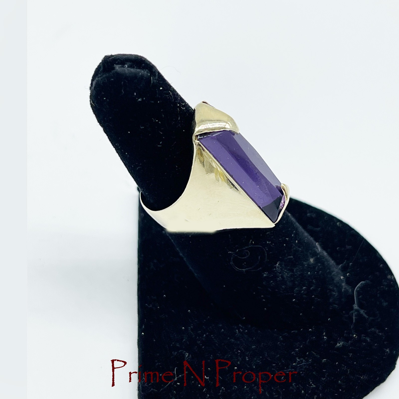 VINTAGE Thierry Mugler Crystal Cocktail Ring in suede pouch