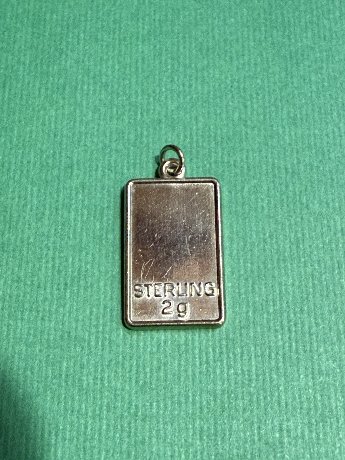 Vintage Sterling Silver (2 GRAM) Ingot Bar Bracelet Charm Pendant