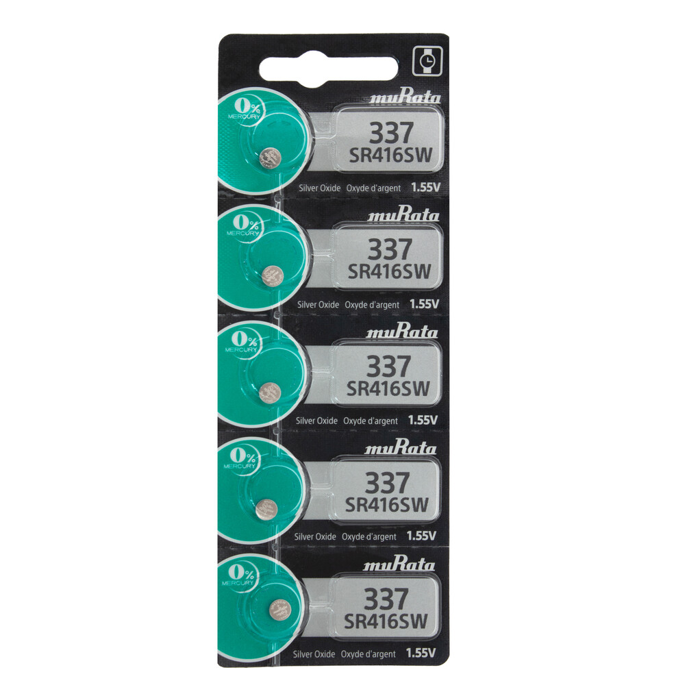 Murata Silver Oxide 337 Battery 5 Pcs – Replaces Sony