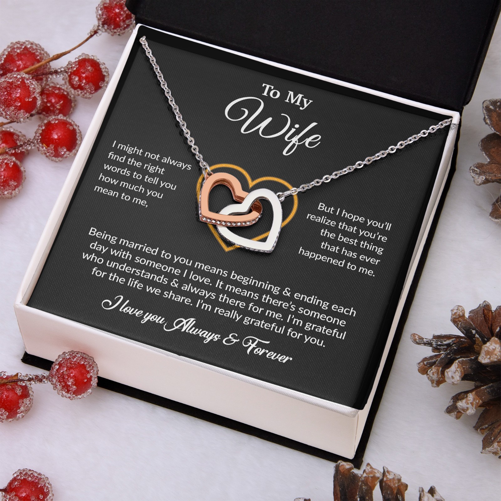To My Wife Necklace, Gift For Wife, Anniversary Gift For Wife, Necklace For Wife