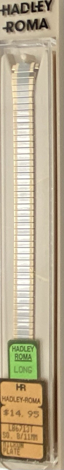 NEW HADLEY ROMA EXPANSION Ladies Watch Band Micron PLate Gold/Silver 8-11mm Lug