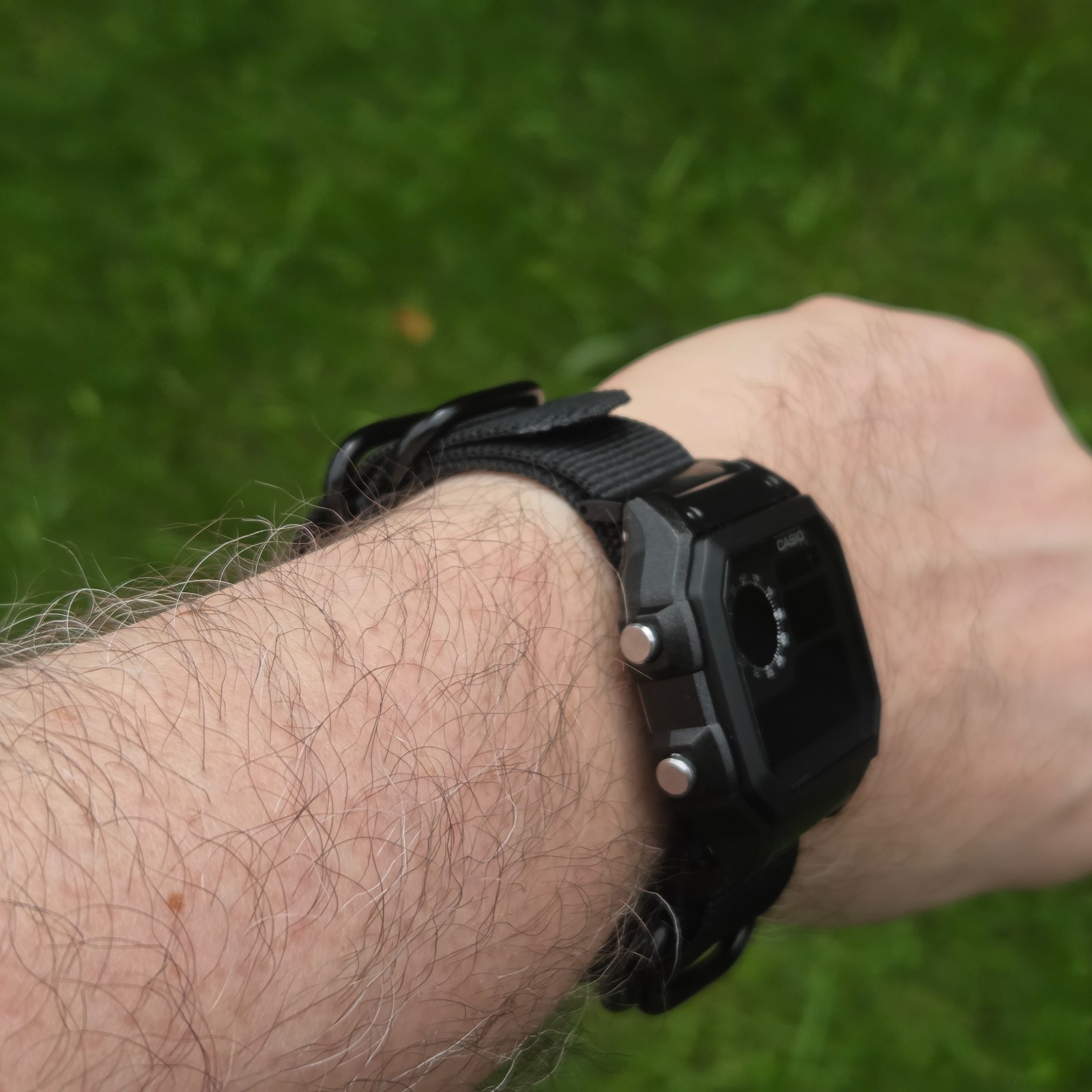 CASIO AE-1200WHD. Royale World Time Watch Mod. Blackout Negative. Hydromod.