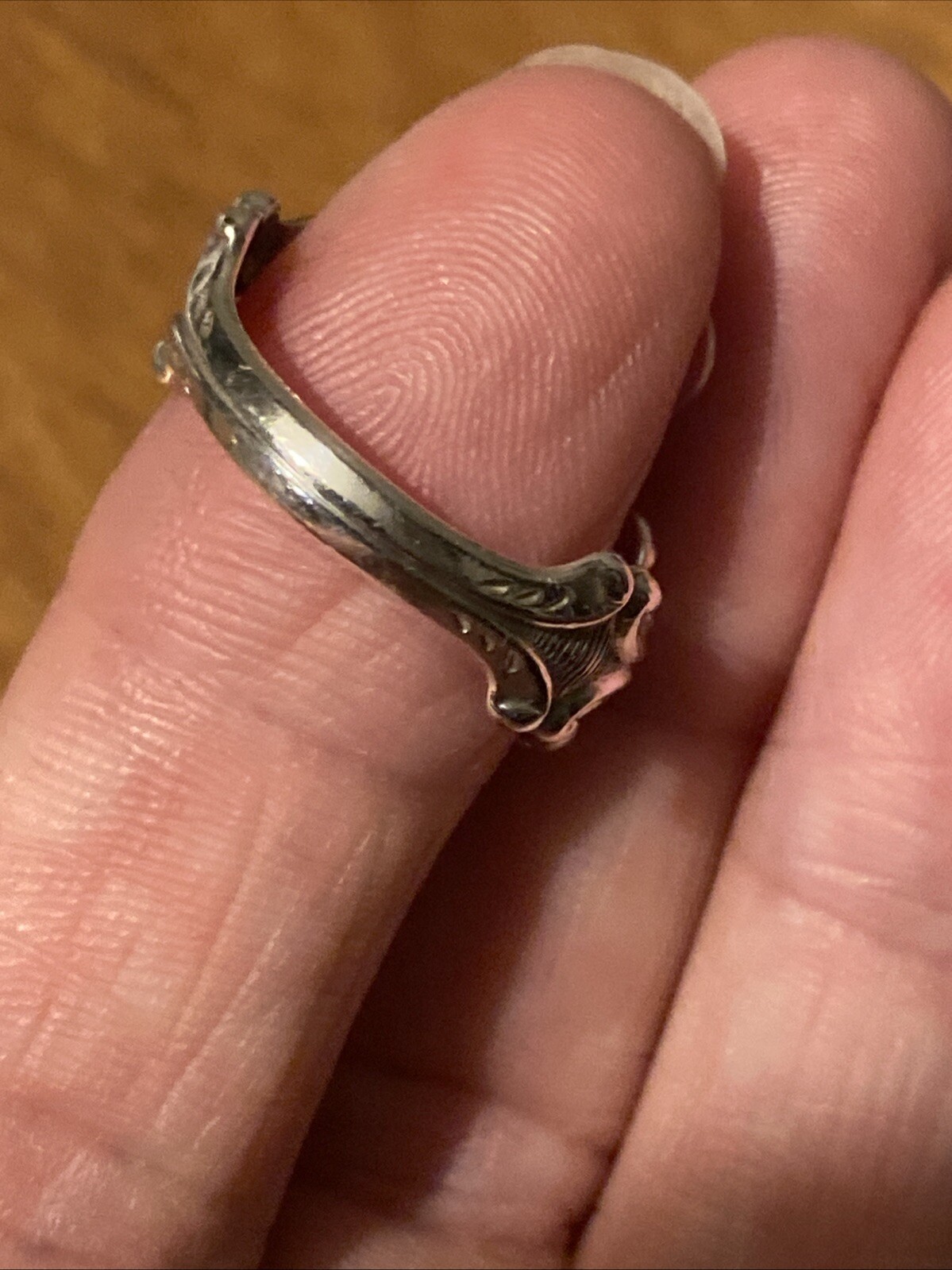Avon Treasured Heart Sterling Silver Spoon Ring Valentine’s Wrap 925 Size Varies