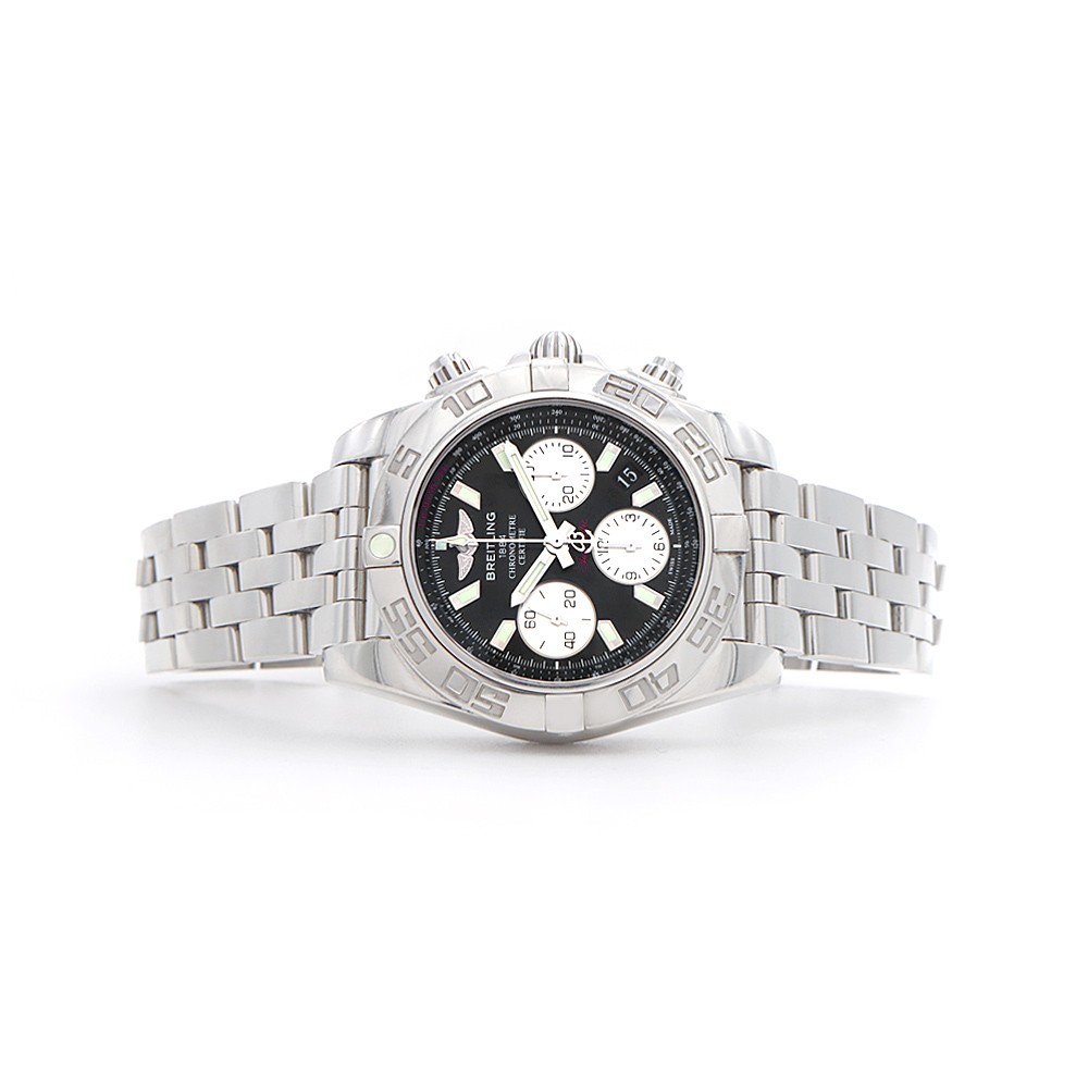 BREITLING Chronomat41 Chronograph AB0140 Date 300m Black SS Steel Men Automatic