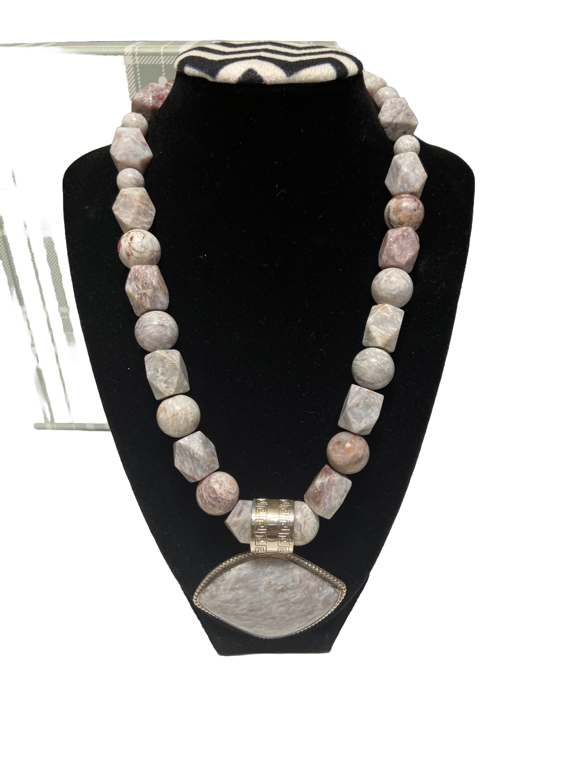 Signed Jay King DTR 925 Sterling Silver Beaded Necklace And Pendant