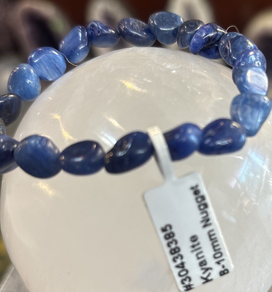 Blue Kyanite Nugget Bracelet 8 -10 Mm