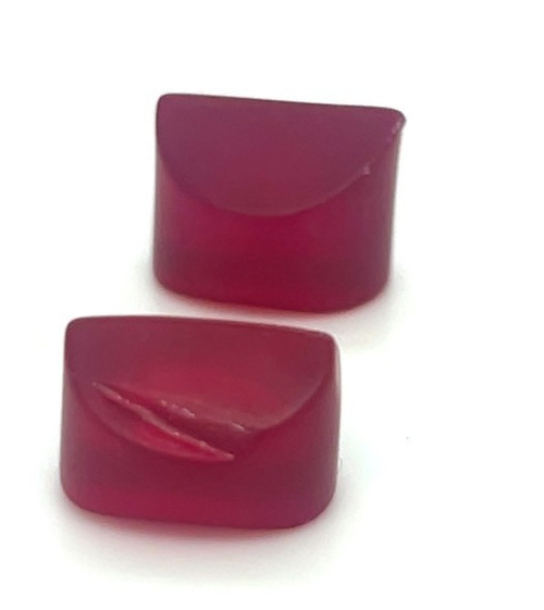Red Flame Fusion Lab Created Lapidary Rubies 25cts
