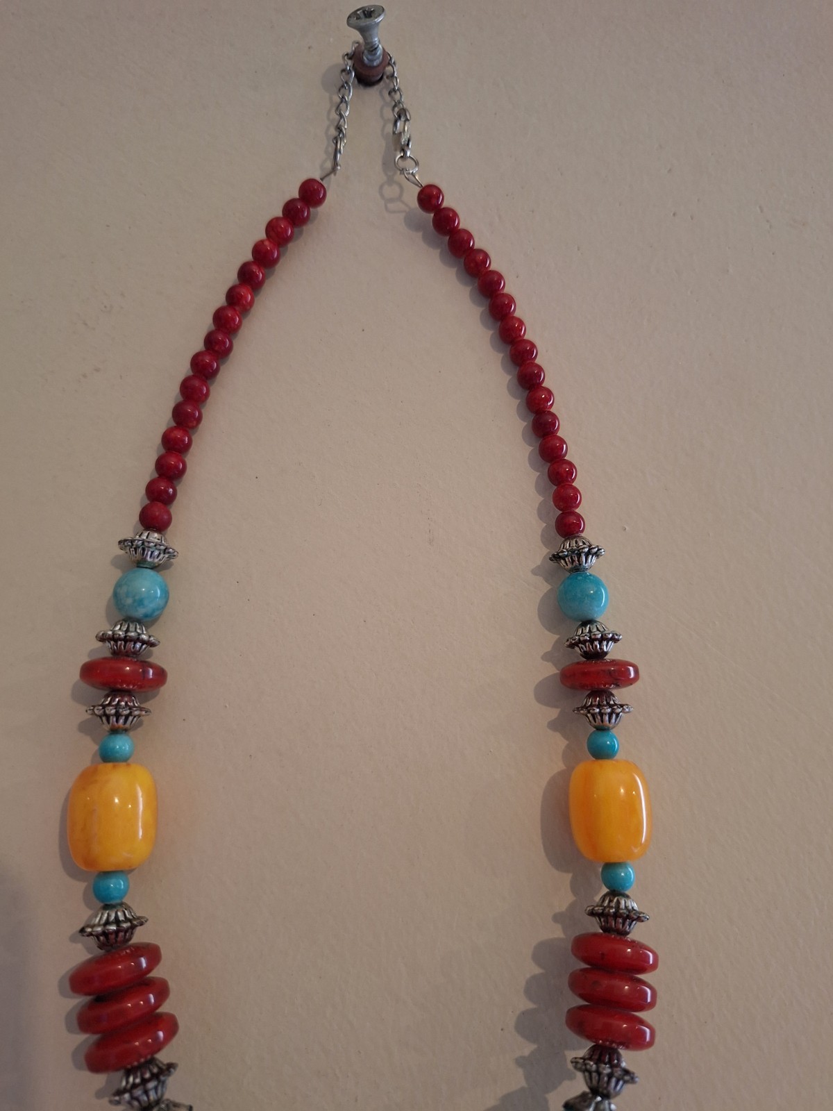 Vintage Ethnic Tibetan Heart Necklace Boho Tribal Colorful Beaded Tassel – READ(