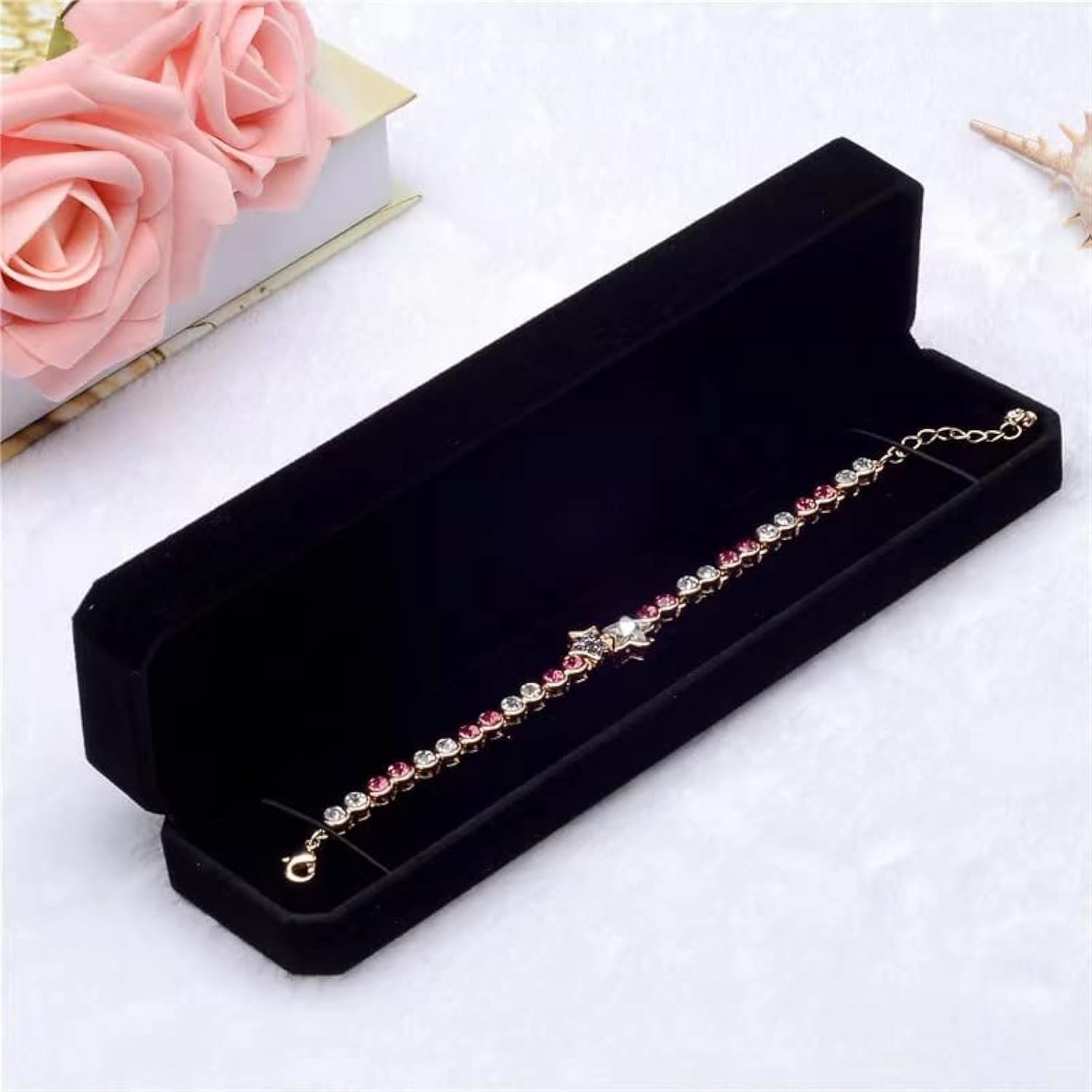 2026 wedding Elegant Black Velvet Bracelet Gift Box – No Bracelet Included