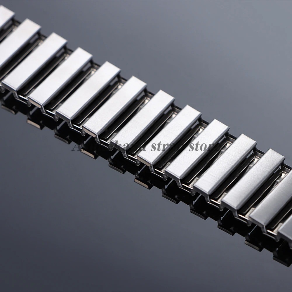 22mm Elastic Stainless Steel Watch Band Metal Stretch Expansion Springs Bracelet