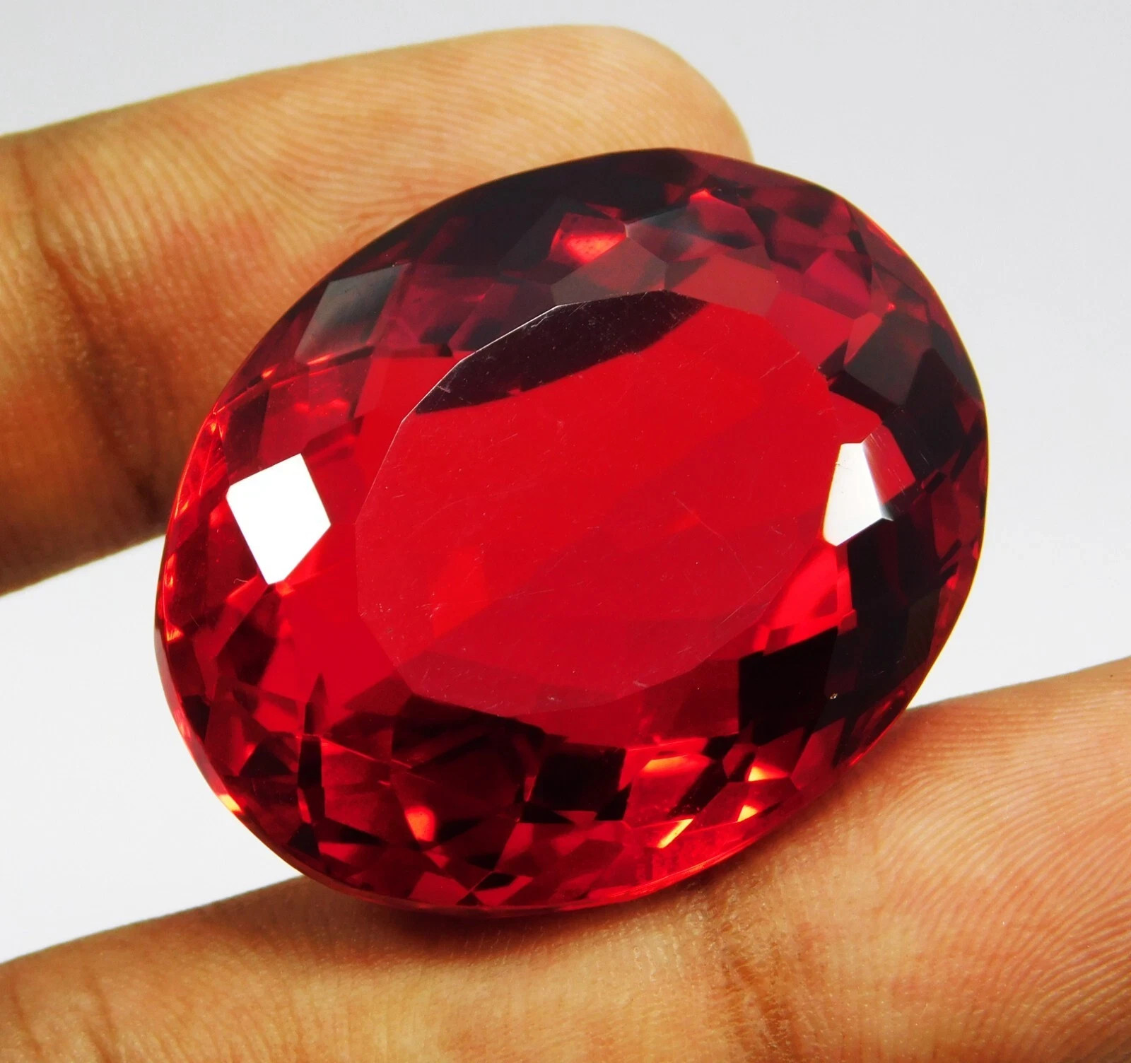 Natural 58.85 27 mmCt Brazilian Red Topaz Oval Cut Loose Gemstone EGL Certified