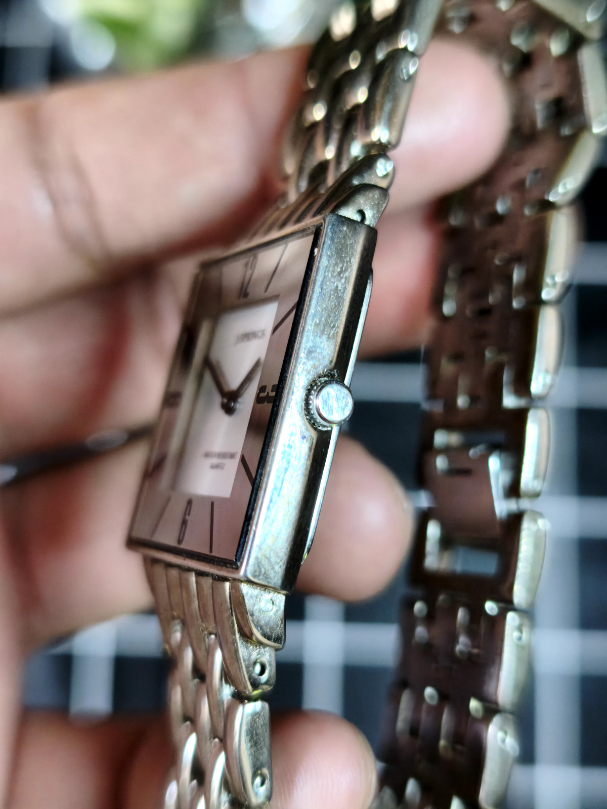 VINTAGE J.SPRINGS BY SEIKO INSTRUMENTS SQUARE MIRROR-DIAL QUARTZ DRESS WATCH