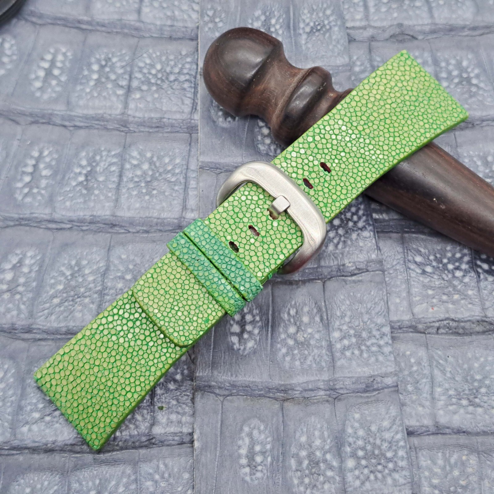 28mm/24mm Stingray Leather Watch Band Bespoke Exotic Leather Minimalist Design